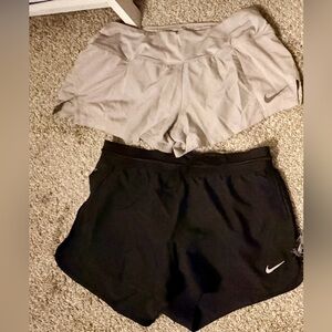 Nike Women's Athletic Shorts in Gray and Black